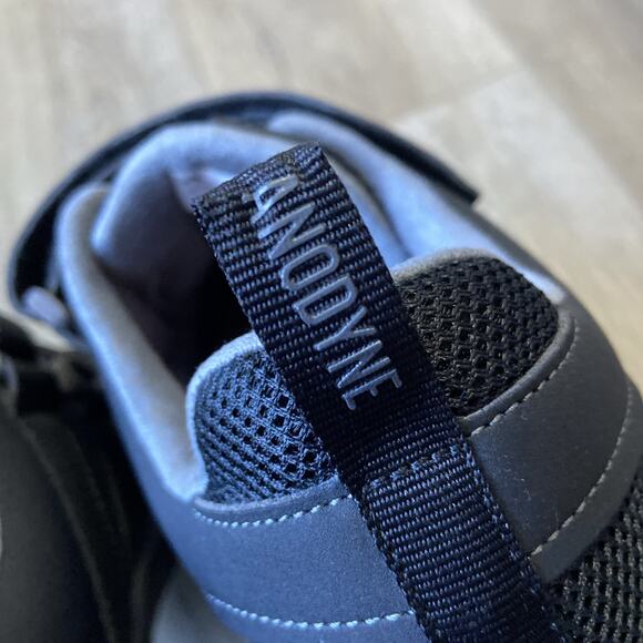 Anodyne Sneaker Men Sz 10.5 Wide Black No.74 Double Hook & Loop Strap Diabetic - Picture 8 of 12